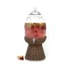 Gibson Home Ninove 2.1 gal Glass Drink Dispenser with Basket Base, Glass