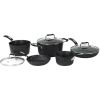 THE ROCK(TM) by Starfrit(R) 030930-001-0000 THE ROCK(TM) by Starfrit(R) 10-Piece Cookware Set with Bakelite(R) Handles