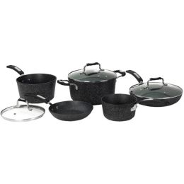 THE ROCK(TM) by Starfrit(R) 030930-001-0000 THE ROCK(TM) by Starfrit(R) 10-Piece Cookware Set with Bakelite(R) Handles