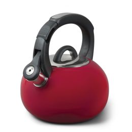Mr. Coffee Piper Shine 2qt Stainless Steel Tea Kettle- Red