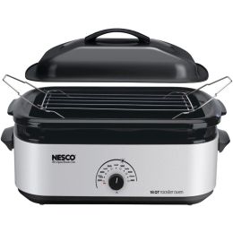 Nesco 18-quart Porcelain Roaster Oven (silver) NES481847
