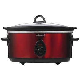 Brentwood 6.5 Quart Slow Cooker (red) BTWSC150R