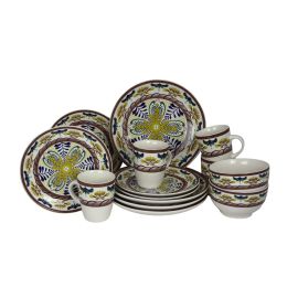 Elama Countryside Sunrise 16pc Stoneware Dinnerware Set