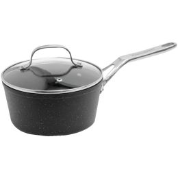 The Rock By Starfrit The Rock By Starfrit Saucepan With Glass Lid & Stainless Steel Handles (2-quart) SRFT060315