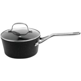 The Rock By Starfrit The Rock By Starfrit Saucepan With Glass Lid & Stainless Steel Handles (3-quart) SRFT060316