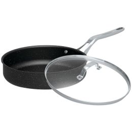The Rock By Starfrit The Rock By Starfrit 11", 4.7-quart Deep Saute Pan With Glass Lid & Stainless Steel Handles SRFT060318
