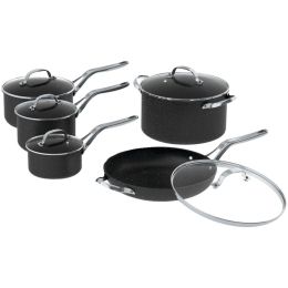 The Rock By Starfrit The Rock By Starfrit 10-piece Cookware Set With Stainless Steel Handles SRFT060319
