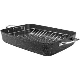 The Rock By Starfrit The Rock By Starfrit 17" Roaster With Rack & Stainless Steel Handles SRFT060325
