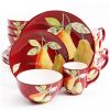 Gibsone Home Fruitful Pears 16pc Dinnerware Set