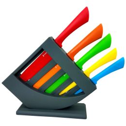 Gibson Home Colosplash Handley 6-Piece Cutlery Set with Storage Block