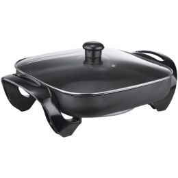 Brentwood Appliances SK-65 Electric Skillet with Glass Lid (1,300W; 12)