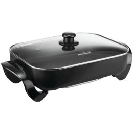 Brentwood Appliances SK-75 Electric Skillet with Glass Lid (1,400W; 16)