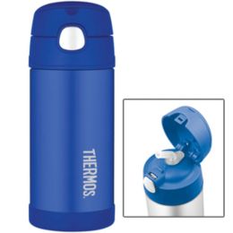 Thermos FUNtainerâ„¢ Stainless Steel, Insulated Straw Bottle - Blue - 12 oz.