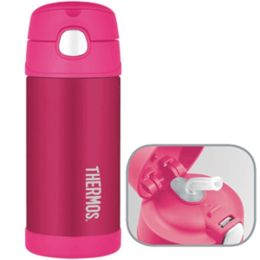Thermos FUNtainerâ„¢ Stainless Steel, Insulated Straw Bottle - Pink - 12 oz.