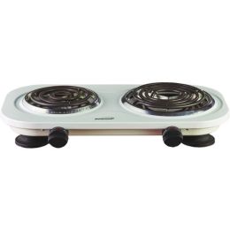 Brentwood Appliances TS-361W Electric 1,500-Watt Double Burner