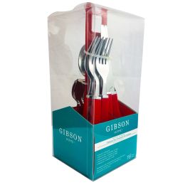 Gibson Altamara 16 Piece Flatware Set with Complimentary Red Stand