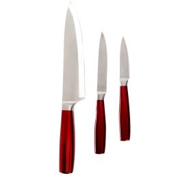 Oster Calmore 3 piece Cutlery Set in Red