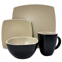 Gibson Infinite Glaze Matte 16 Piece Dinnerware Set