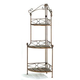 Rustic Corner Baker`s Rack 10012517
