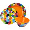 Studio California Party Circles 12 Piece Melamine Dinnerware Set