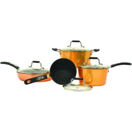 Starfrit The Rock By Starfrit 8-piece Copper Cookware Set With Bakelite Handles SRFT030915