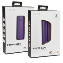 Que Design E227972 4400mAh 2.4A 12W & 3000mAh 1A 5W Power Bank (Eggplant Purple) - Retail Hanging Package