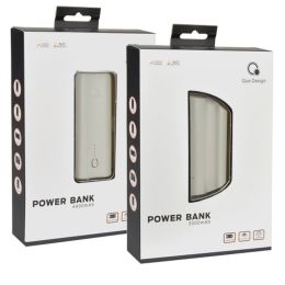Que Design E227972 4400mAh 2.4A 12W & 3000mAh 1A 5W Power Bank (White) - Retail Hanging Package