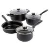 Sunbeam Newbrook 7-Piece Cookware Set, Black