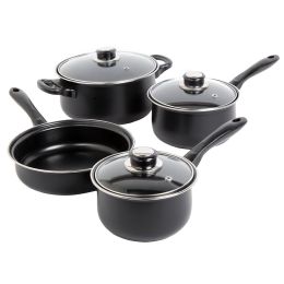 Sunbeam Newbrook 7-Piece Cookware Set, Black