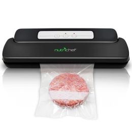 Nutrichef Automatic Vacuum Sealer - Electric Air Sealing Food Preserver, Black
