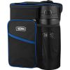 Thermos Lunch Lugger Cooler w/STAINLESS KING Direct Drink Bottle Set - Black