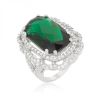 Green Cocktail Crest Ring (size: 07) R08379R-C40-07