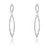 Sara 1.2ct Cz Rhodium Delicate Double Teardrop Drop Earrings E01878R-C01