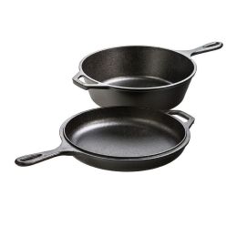 Lodge 10 3/4in Cast Iron Combo Cooker Pre-Seasoned 3.2 Qt