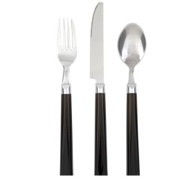 Gibson Home Palmdale12-Piece Flatware Set, Black