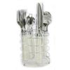 Gibson Sensations II 16 pc Plastic Handle Flatware- White