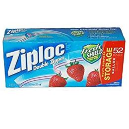 Ziploc Double Zipper Gallon Storage Bags - 52-Count