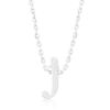 Silvertone Initial J Pendant P11409R-V00-J