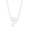Silvertone Initial P Pendant P11409R-V00-P