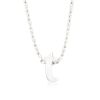 Silvertone Initial T Pendant P11409R-V00-T