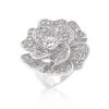 Large Flower Cubic Zirconia Cocktail Ring (size: 10) R08292R-C01-10