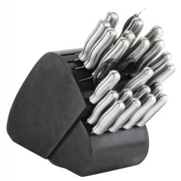 34-piece Knife Set Steel Handles
