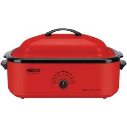 Nesco(R) 4818-12 18-Quart Porcelain Roaster Oven (Red)