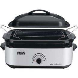 Nesco(R) 4818-47 18-Quart Porcelain Roaster Oven (Silver)