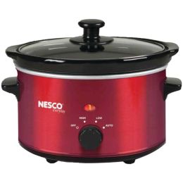 Nesco(R) SC-150R 1.5-Quart Oval Slow Cooker (Metallic Red)