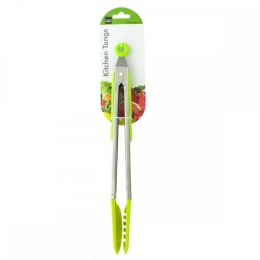 Green Nylon-tipped Metal Serving Tongs OL508