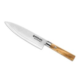 Boker Damascus Olive Utility Kitchen Knife