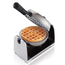 Oster DuraCeramic Flip Waffle Maker- Silver Stainless Steel