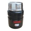 Thermos Stainless Kingâ„¢ Vacuum Insulated Food Jar w/Folding Spoon - 16 oz. - Stainless Steel/Matte Black